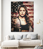 Ronda Rousey by Jurijs Permanickis on GIANT ART - red digital painting