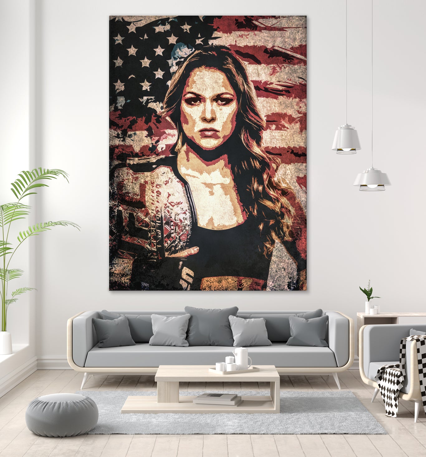 Ronda Rousey by Jurijs Permanickis on GIANT ART - red digital painting