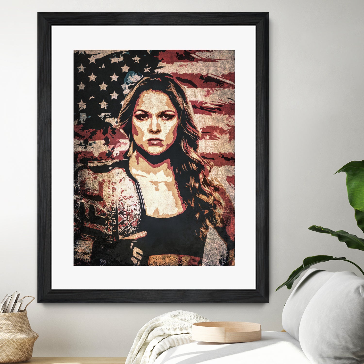 Ronda Rousey by Jurijs Permanickis on GIANT ART - red digital painting