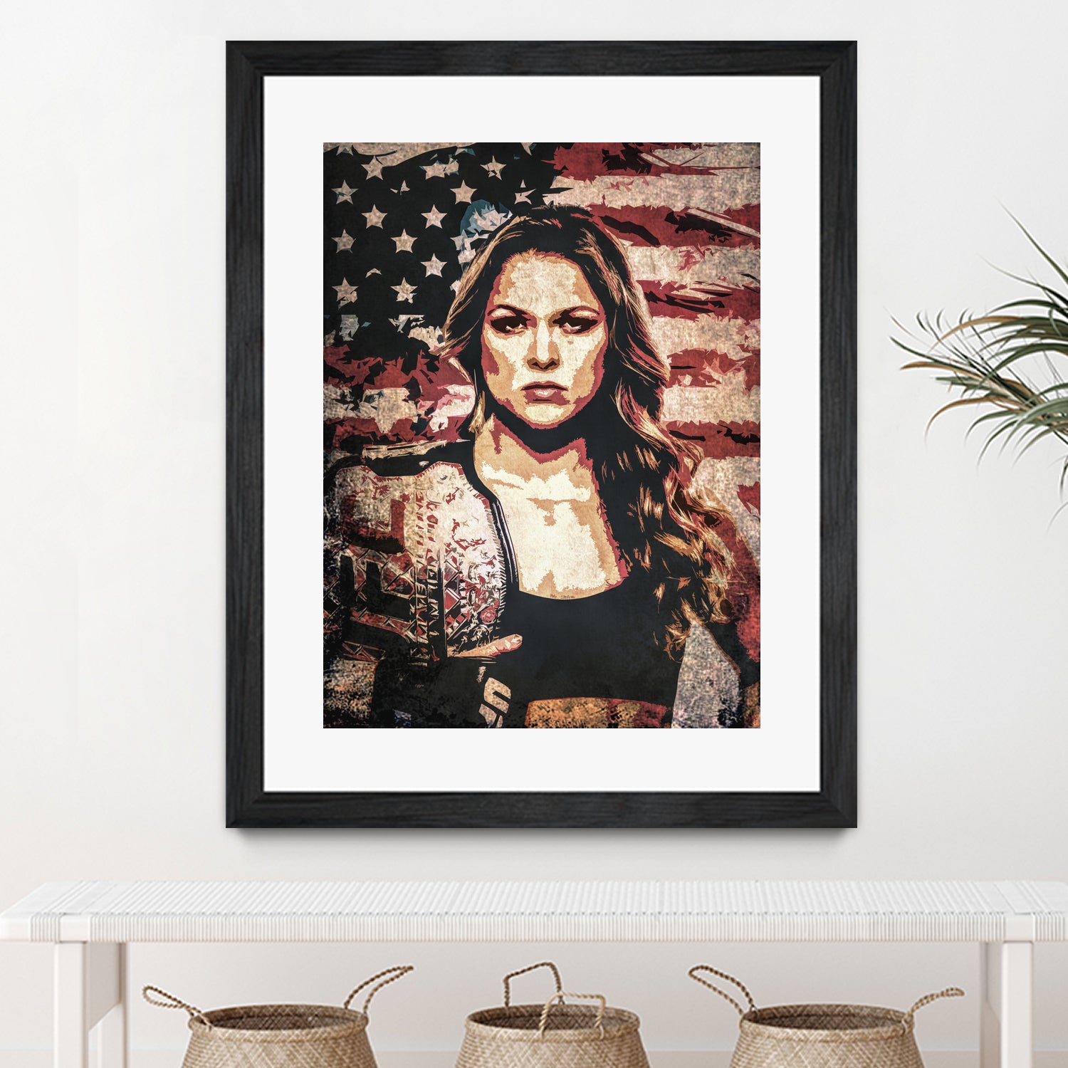 Ronda Rousey by Jurijs Permanickis on GIANT ART - red digital painting