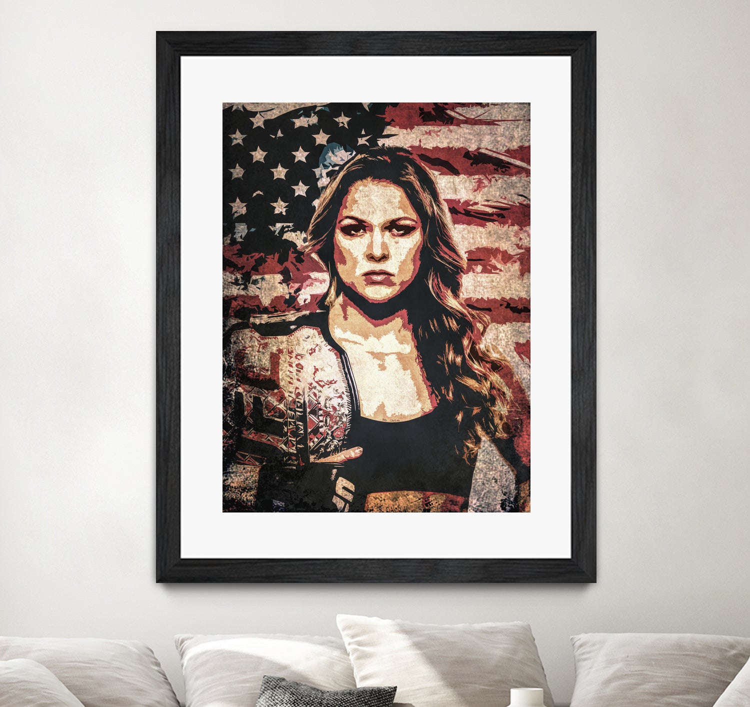 Ronda Rousey by Jurijs Permanickis on GIANT ART - red digital painting