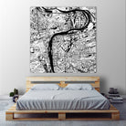 Prague map white by Javier Ruiz on GIANT ART - white digital drawing