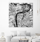 Prague map white by Javier Ruiz on GIANT ART - white digital drawing