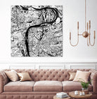 Prague map white by Javier Ruiz on GIANT ART - white digital drawing