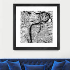 Prague map white by Javier Ruiz on GIANT ART - white digital drawing