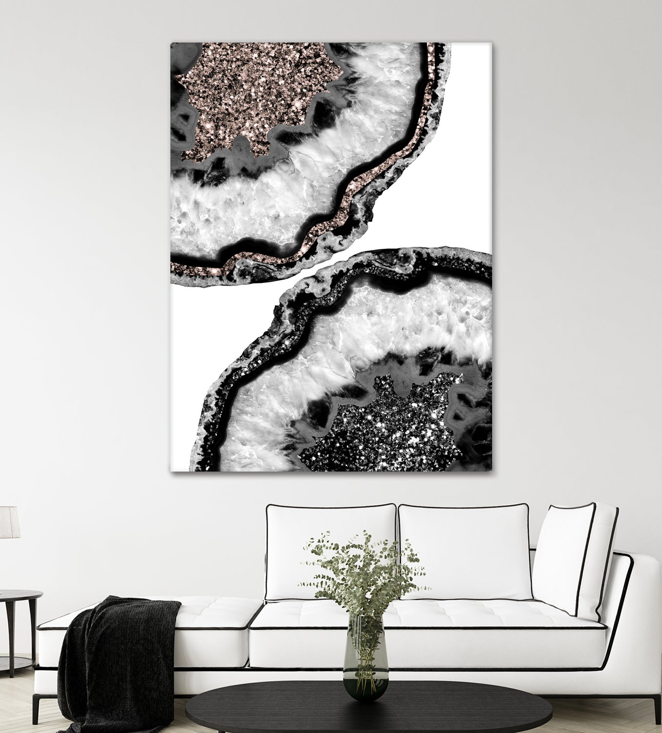 Yin Yang Agate Glitter Glam #1 #gem #decor #art by Anita & Bella Jantz on GIANT ART - white photo illustration