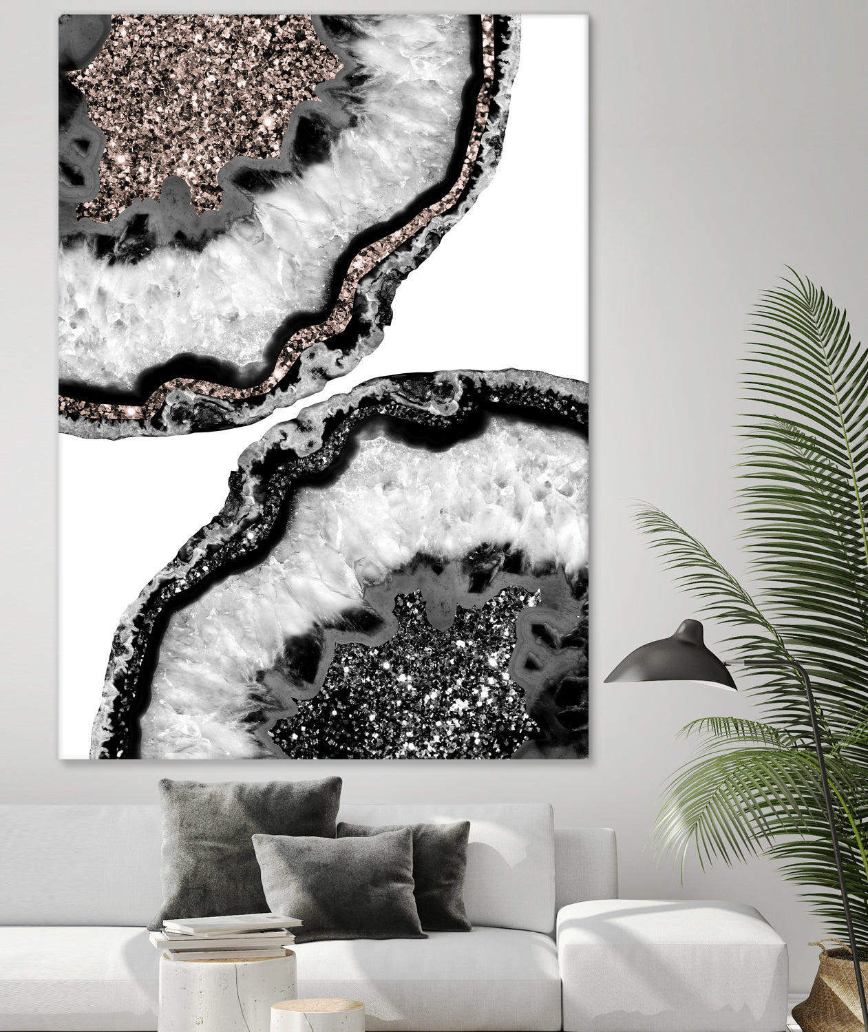 Yin Yang Agate Glitter Glam #1 #gem #decor #art by Anita & Bella Jantz on GIANT ART - white photo illustration