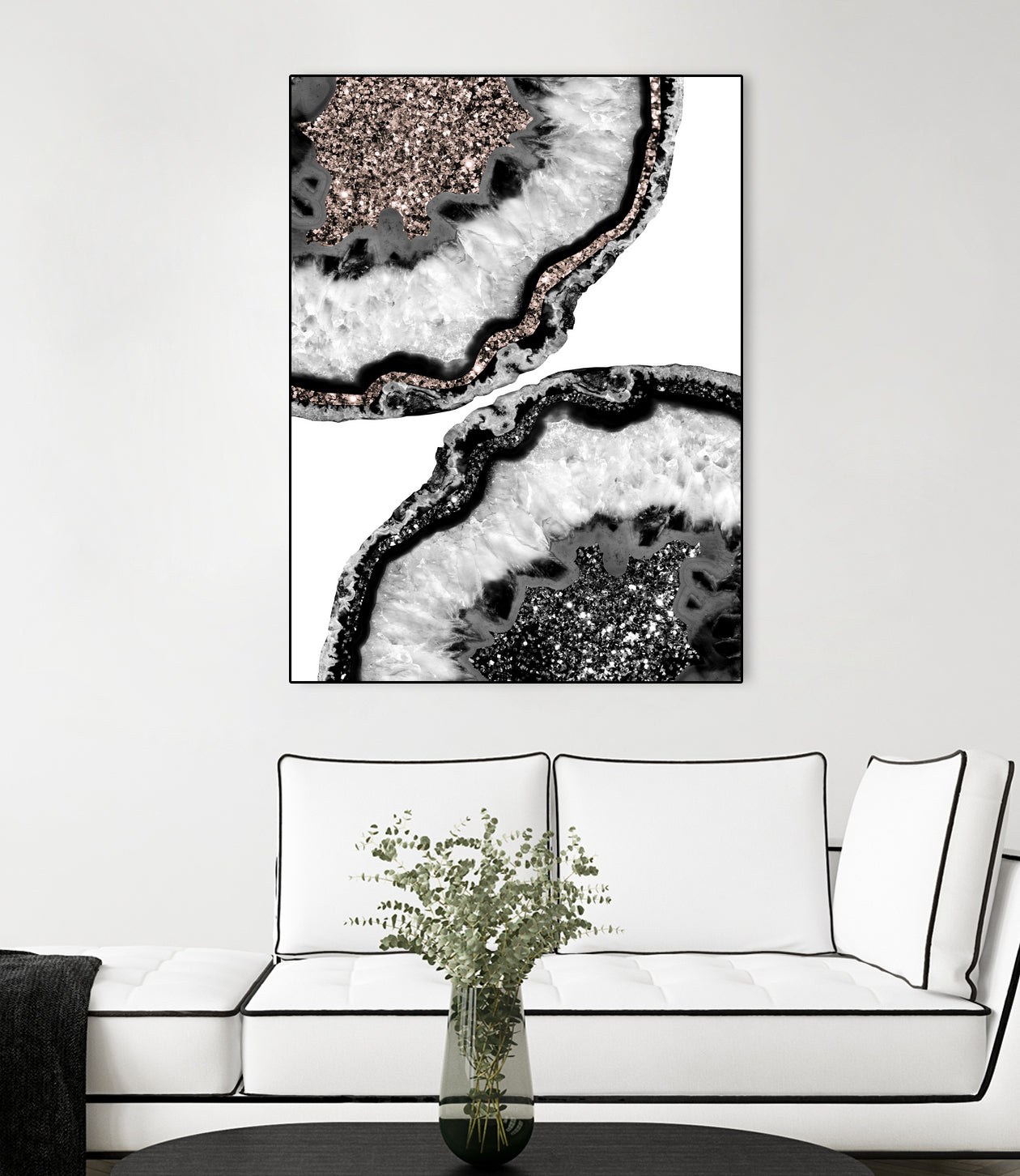 Yin Yang Agate Glitter Glam #1 #gem #decor #art by Anita & Bella Jantz on GIANT ART - white photo illustration