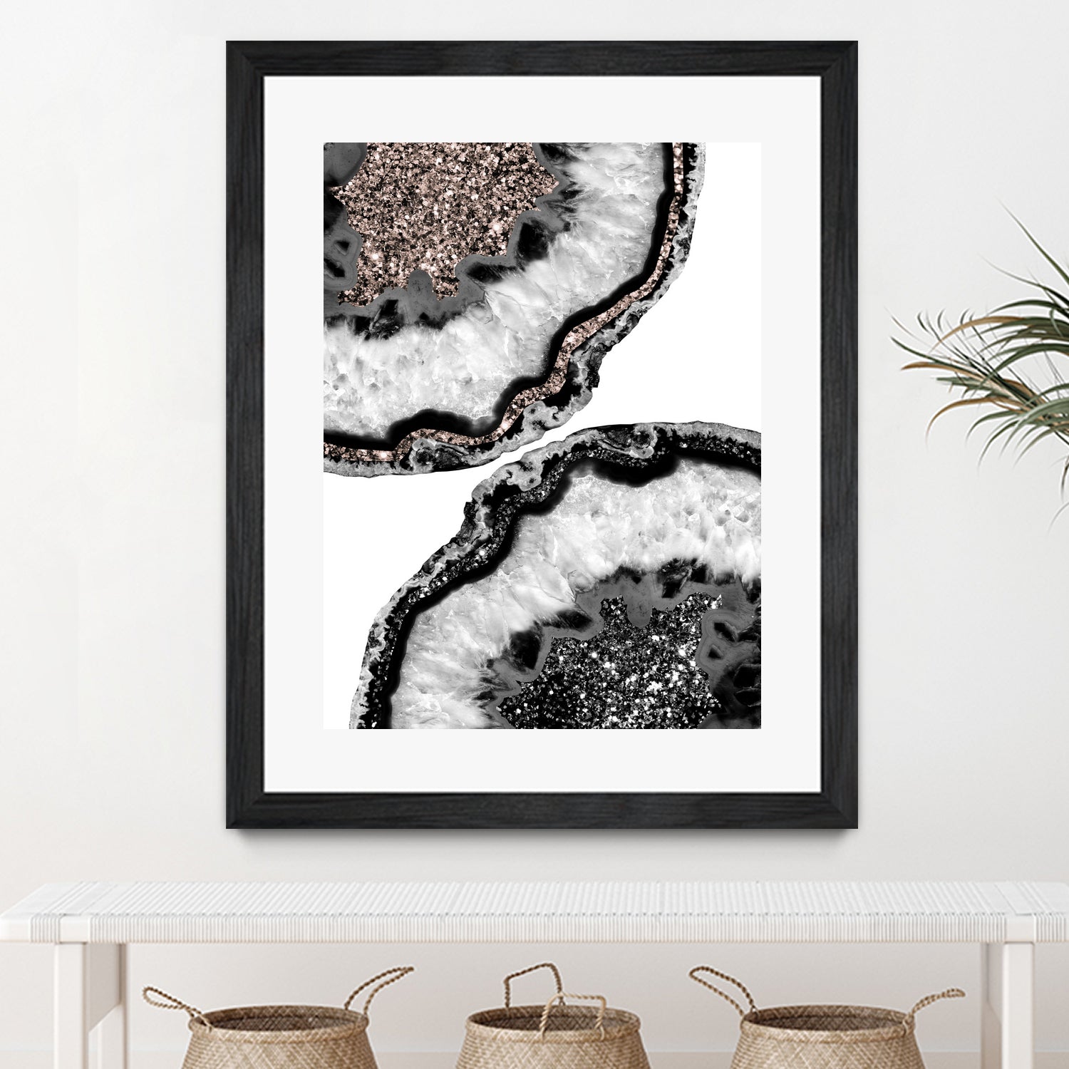 Yin Yang Agate Glitter Glam #1 #gem #decor #art by Anita & Bella Jantz on GIANT ART - white photo illustration