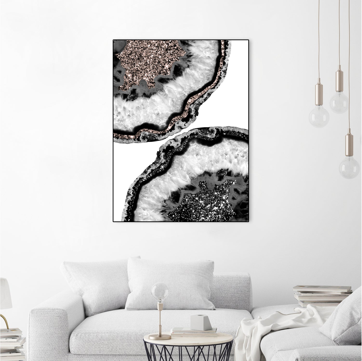 Yin Yang Agate Glitter Glam #1 #gem #decor #art by Anita & Bella Jantz on GIANT ART - white photo illustration