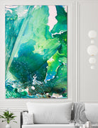 Environmental Consideration, Deep Sea Water Bubbles by Alicia Jones on GIANT ART - green digital painting