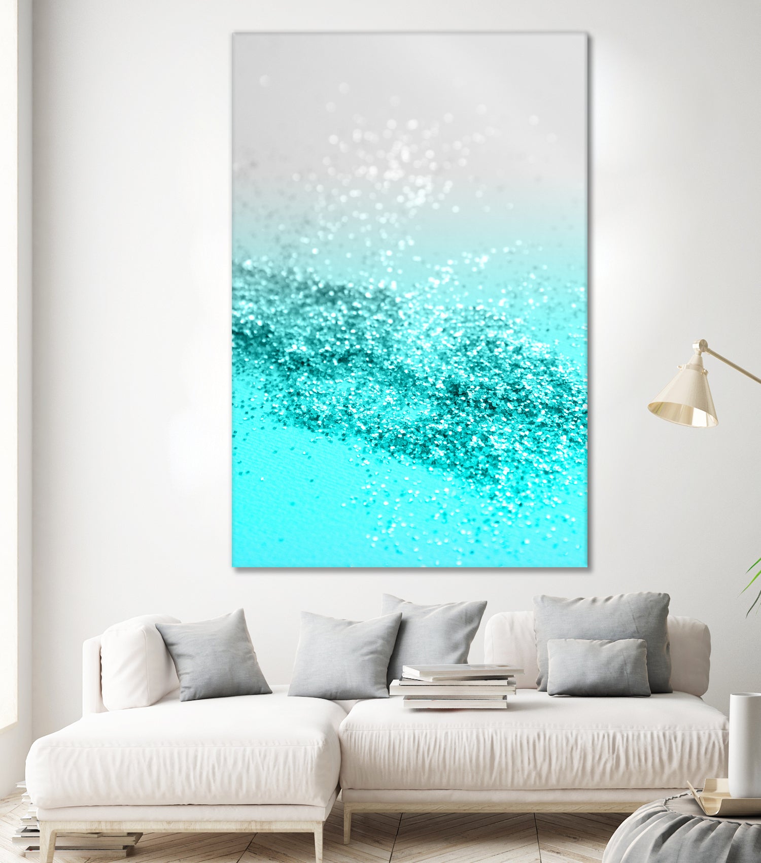 Silver Gray Aqua Teal Ocean Glitter #1 #shiny #decor #art by Anita & Bella Jantz on GIANT ART - blue photo illustration