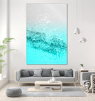 Silver Gray Aqua Teal Ocean Glitter #1 #shiny #decor #art by Anita & Bella Jantz on GIANT ART - blue photo illustration