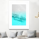 Silver Gray Aqua Teal Ocean Glitter #1 #shiny #decor #art by Anita & Bella Jantz on GIANT ART - blue photo illustration