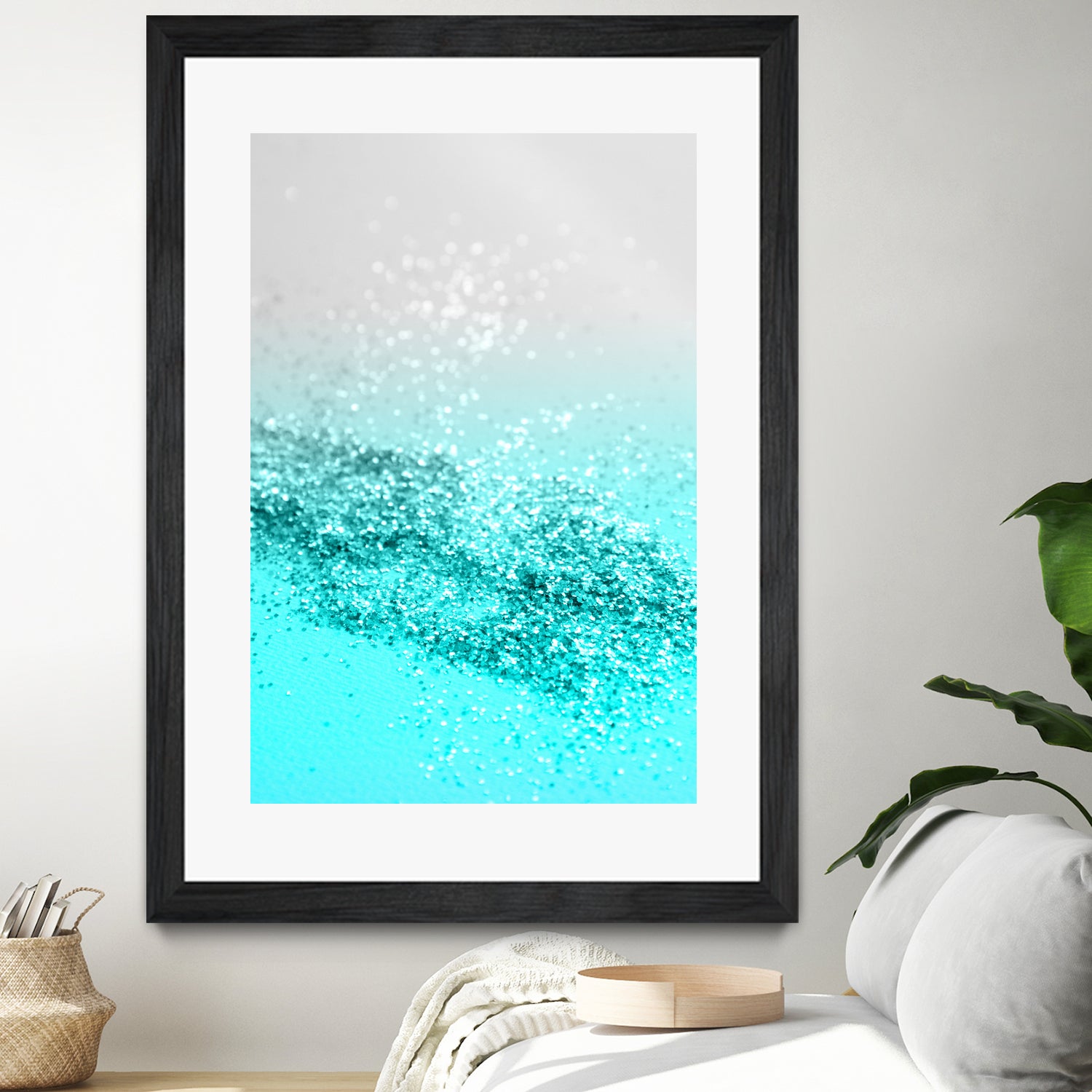 Silver Gray Aqua Teal Ocean Glitter #1 #shiny #decor #art by Anita & Bella Jantz on GIANT ART - blue photo illustration