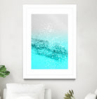 Silver Gray Aqua Teal Ocean Glitter #1 #shiny #decor #art by Anita & Bella Jantz on GIANT ART - blue photo illustration