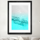 Silver Gray Aqua Teal Ocean Glitter #1 #shiny #decor #art by Anita & Bella Jantz on GIANT ART - blue photo illustration