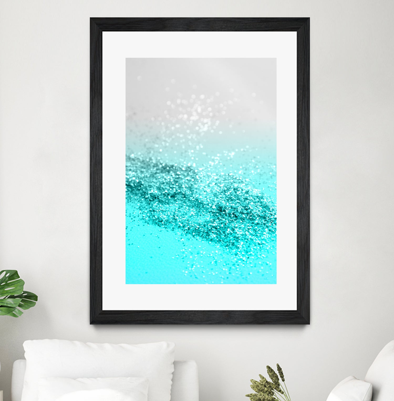 Silver Gray Aqua Teal Ocean Glitter #1 #shiny #decor #art by Anita & Bella Jantz on GIANT ART - blue photo illustration