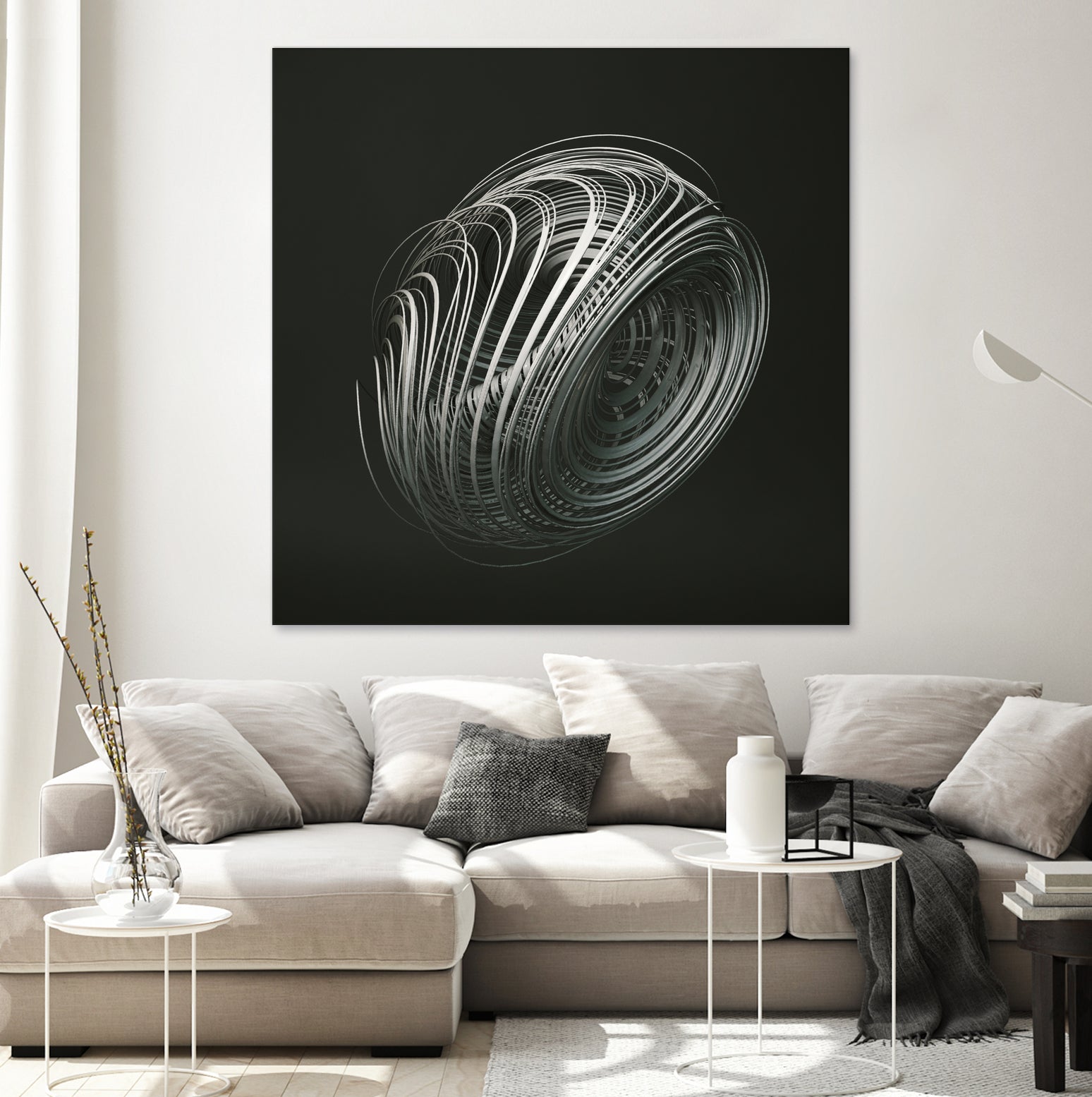 Strange Attractors Dequan Li 05 by David Ferreira on GIANT ART - gray 3d art