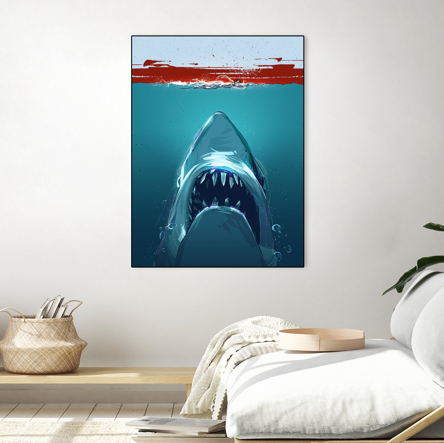 JAWS by Nikita Abakumov on GIANT ART - blue digital painting