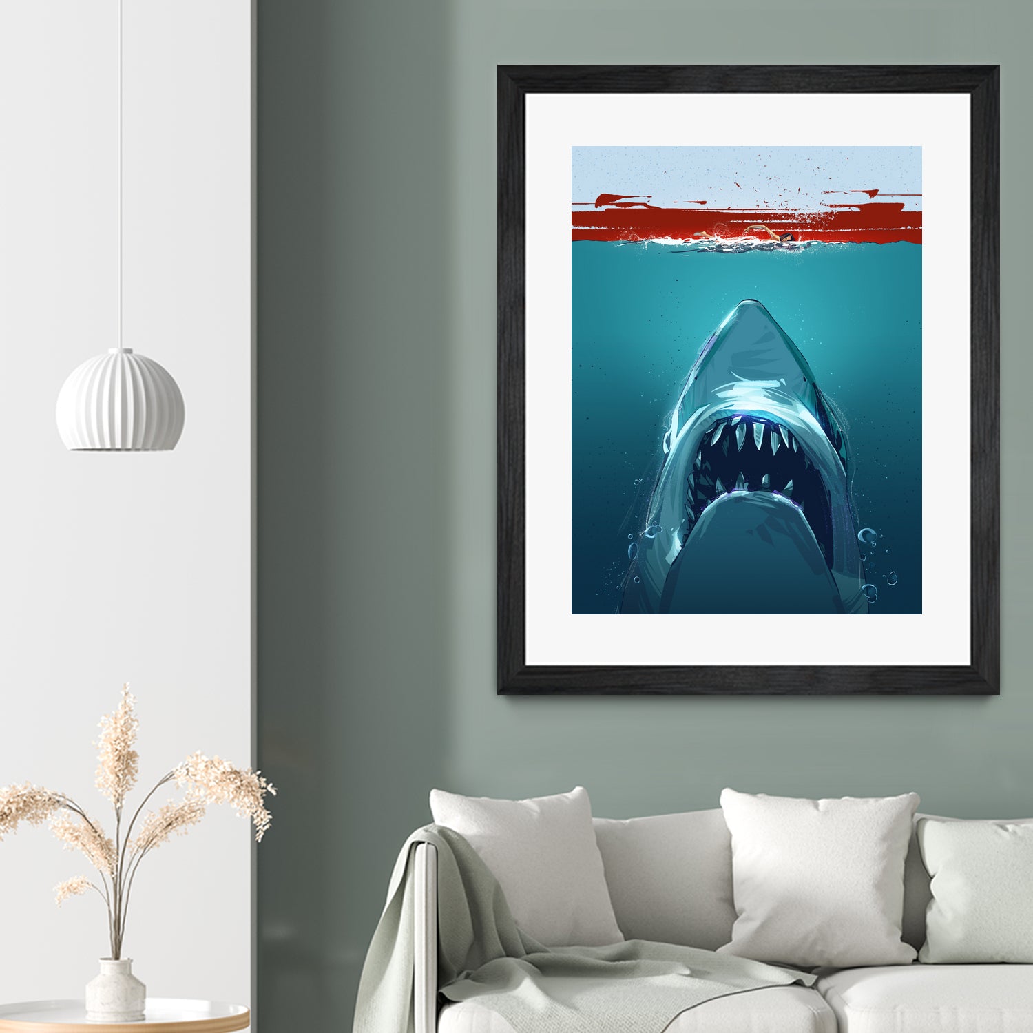 JAWS by Nikita Abakumov on GIANT ART - blue digital painting