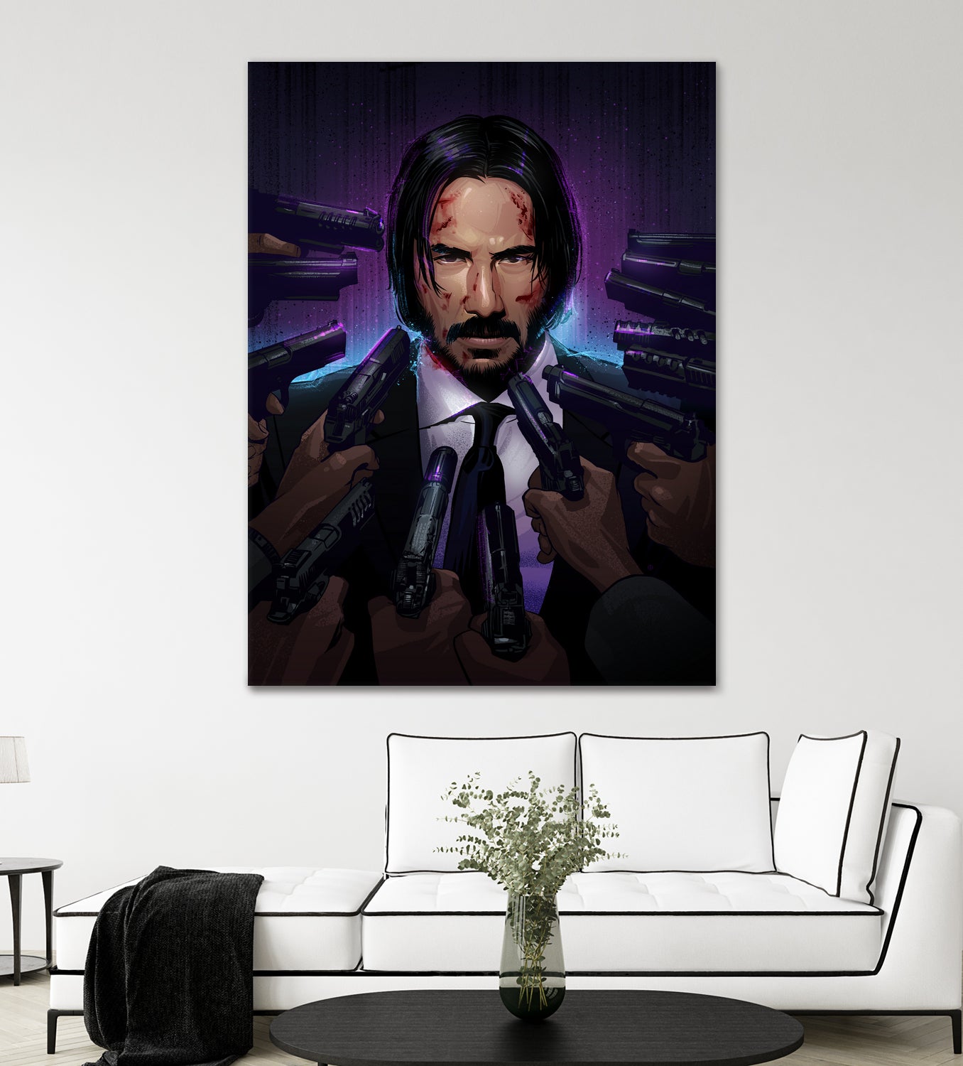 John Wick by Nikita Abakumov on GIANT ART - fuchsia digital painting