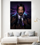 John Wick by Nikita Abakumov on GIANT ART - fuchsia digital painting