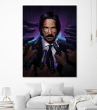 John Wick by Nikita Abakumov on GIANT ART - fuchsia digital painting