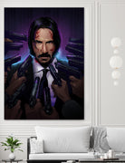 John Wick by Nikita Abakumov on GIANT ART - fuchsia digital painting