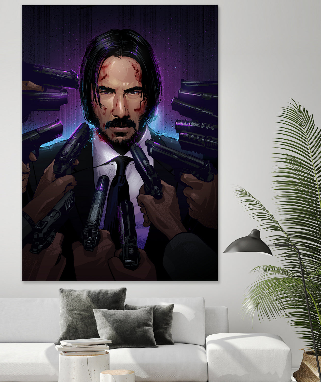 John Wick by Nikita Abakumov on GIANT ART - fuchsia digital painting