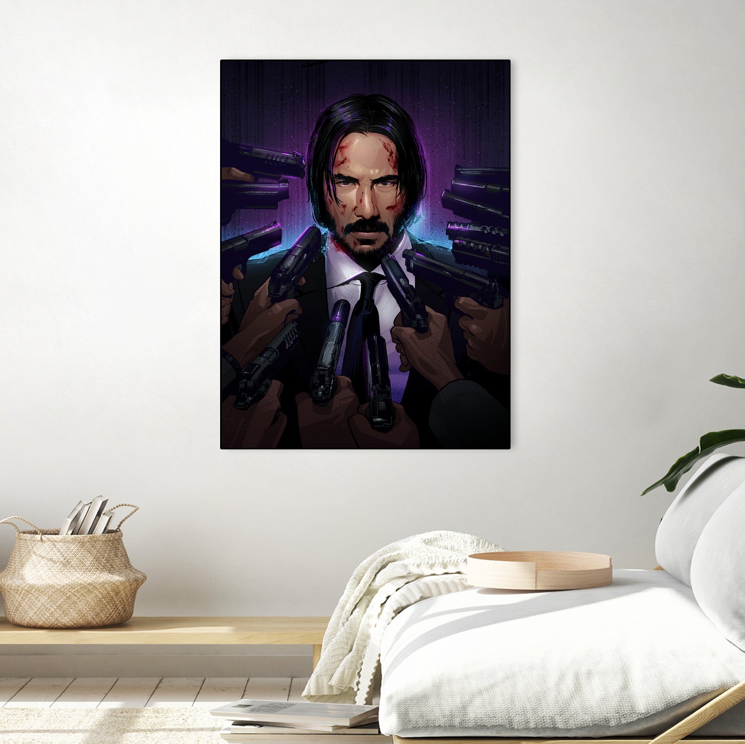 John Wick by Nikita Abakumov on GIANT ART - fuchsia digital painting