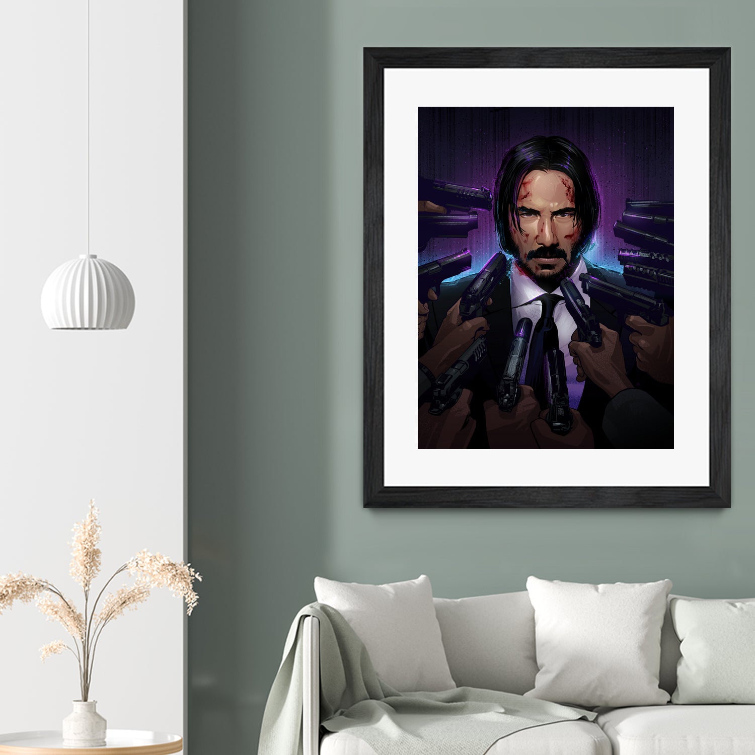 John Wick by Nikita Abakumov on GIANT ART - fuchsia digital painting