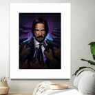 John Wick by Nikita Abakumov on GIANT ART - fuchsia digital painting