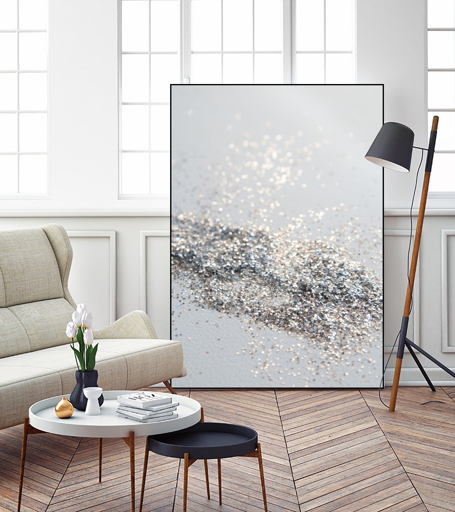 Silver Gray Glitter #2 #shiny #decor #art by Anita & Bella Jantz on GIANT ART - gray photo illustration