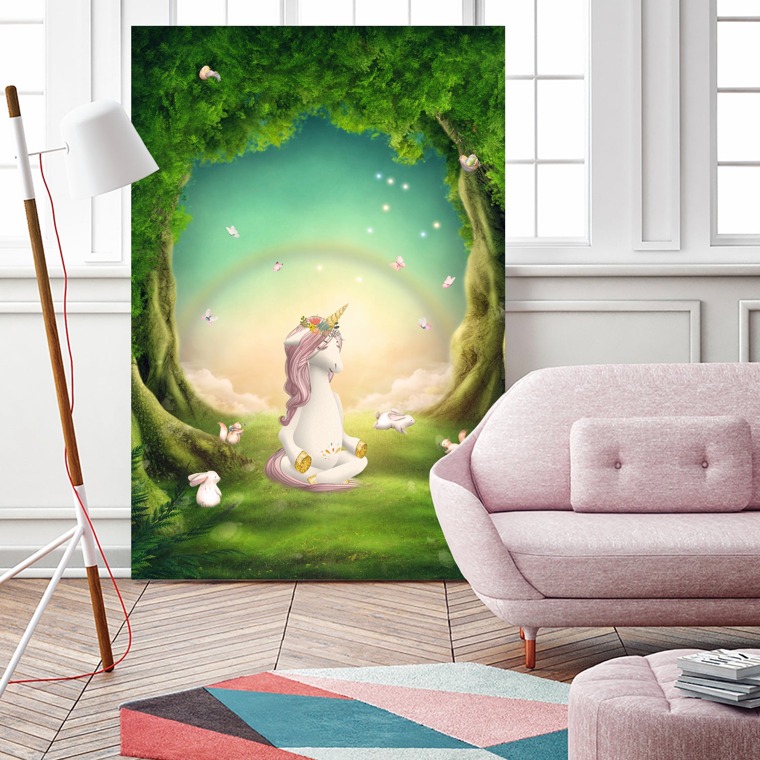 Unicorn Meditation by Ileana Mayer-Dobnig on GIANT ART - green photo illustration