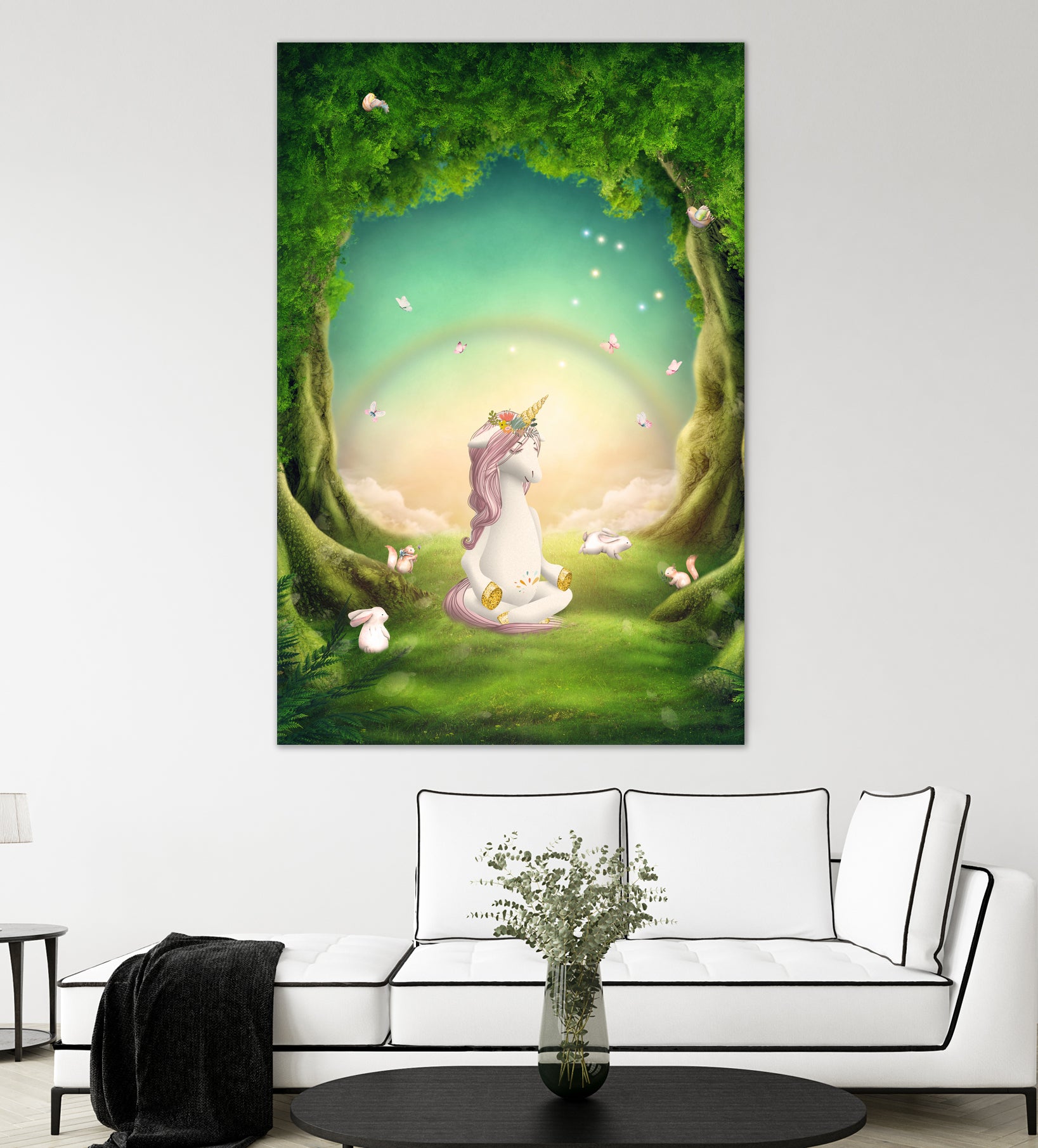 Unicorn Meditation by Ileana Mayer-Dobnig on GIANT ART - green photo illustration