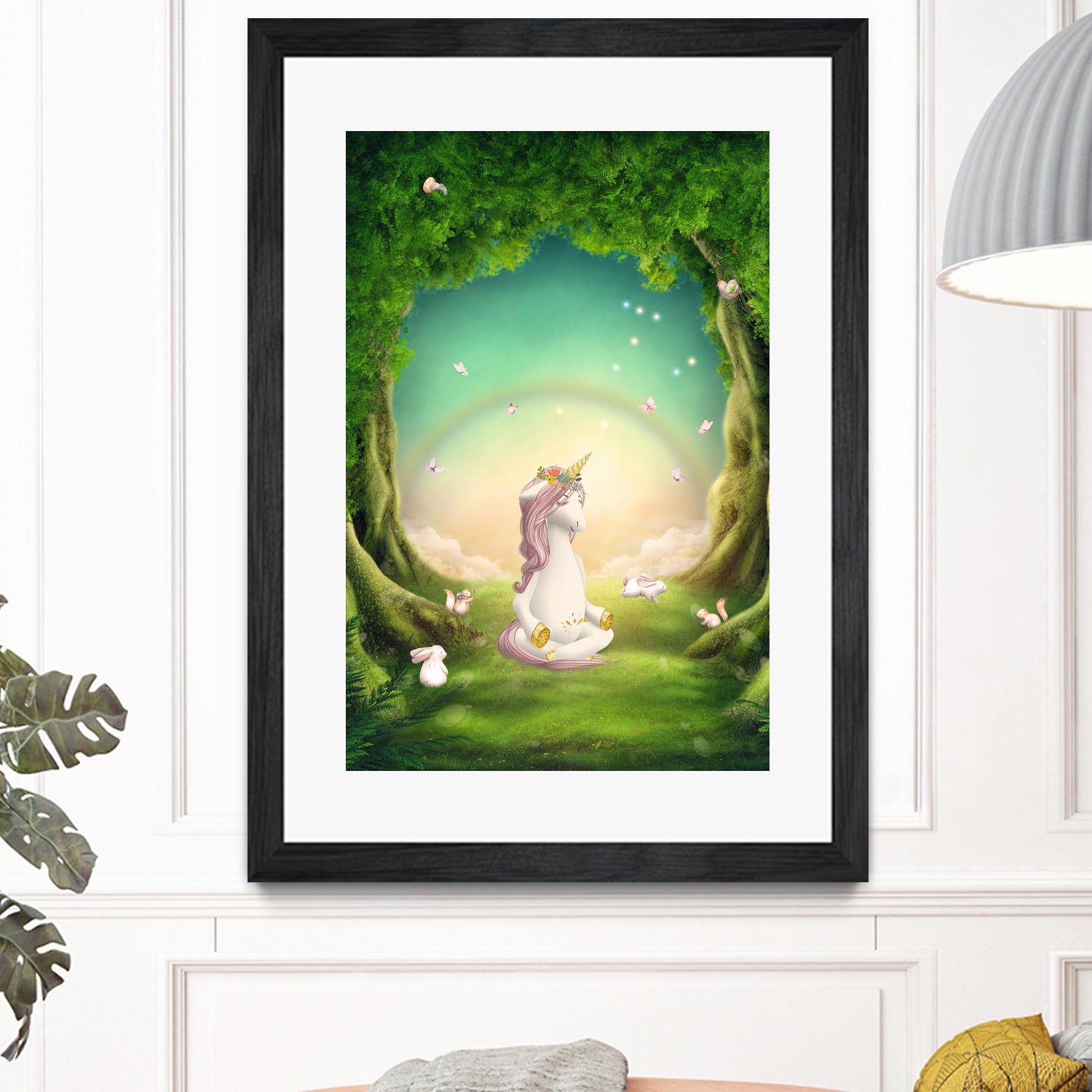 Unicorn Meditation by Ileana Mayer-Dobnig on GIANT ART - green photo illustration