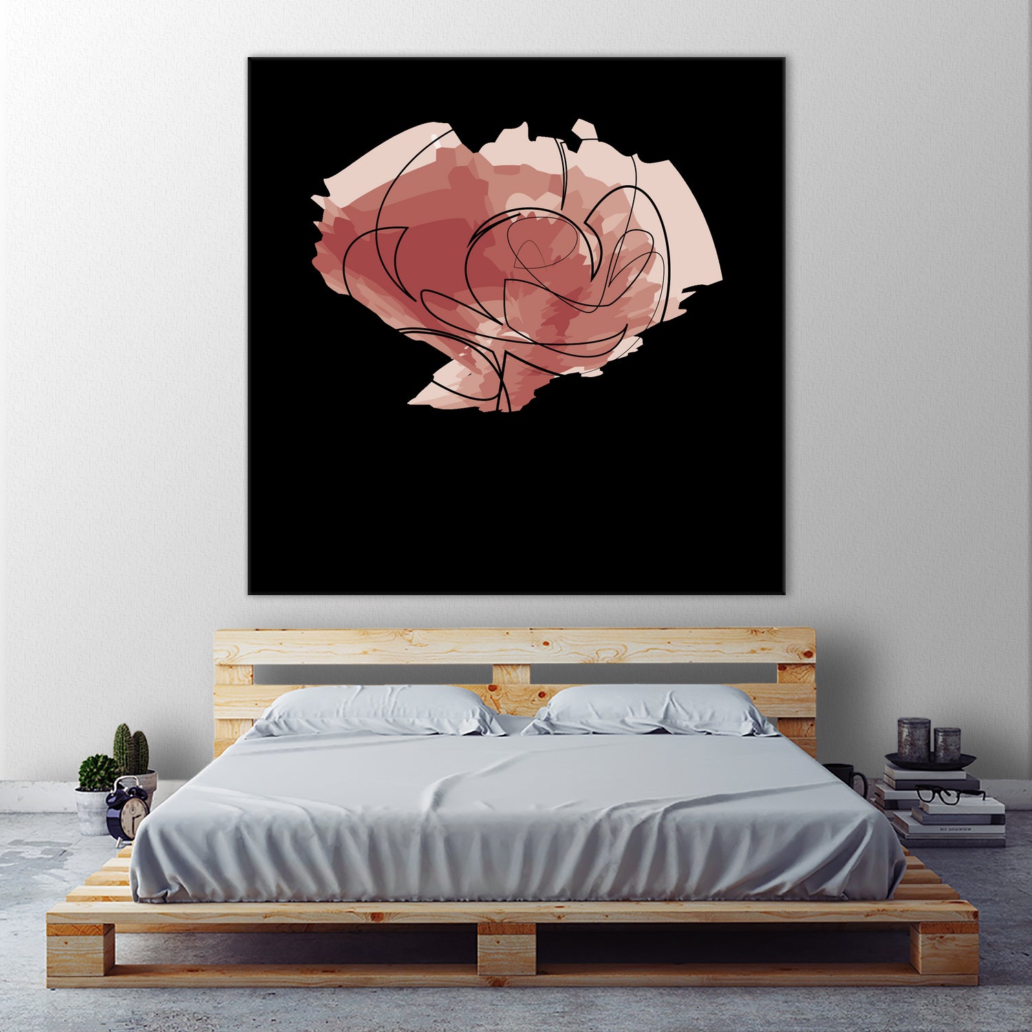 rose - one line art by Andrew Strugallo on GIANT ART - white digital drawing