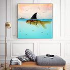 Goldfish with a Shark Fin by Vin Zzep on GIANT ART - white digital painting