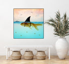 Goldfish with a Shark Fin by Vin Zzep on GIANT ART - white digital painting