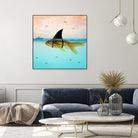 Goldfish with a Shark Fin by Vin Zzep on GIANT ART - white digital painting