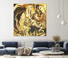 Abstract Marble Painting by Amir Faysal on GIANT ART - yellow digital painting