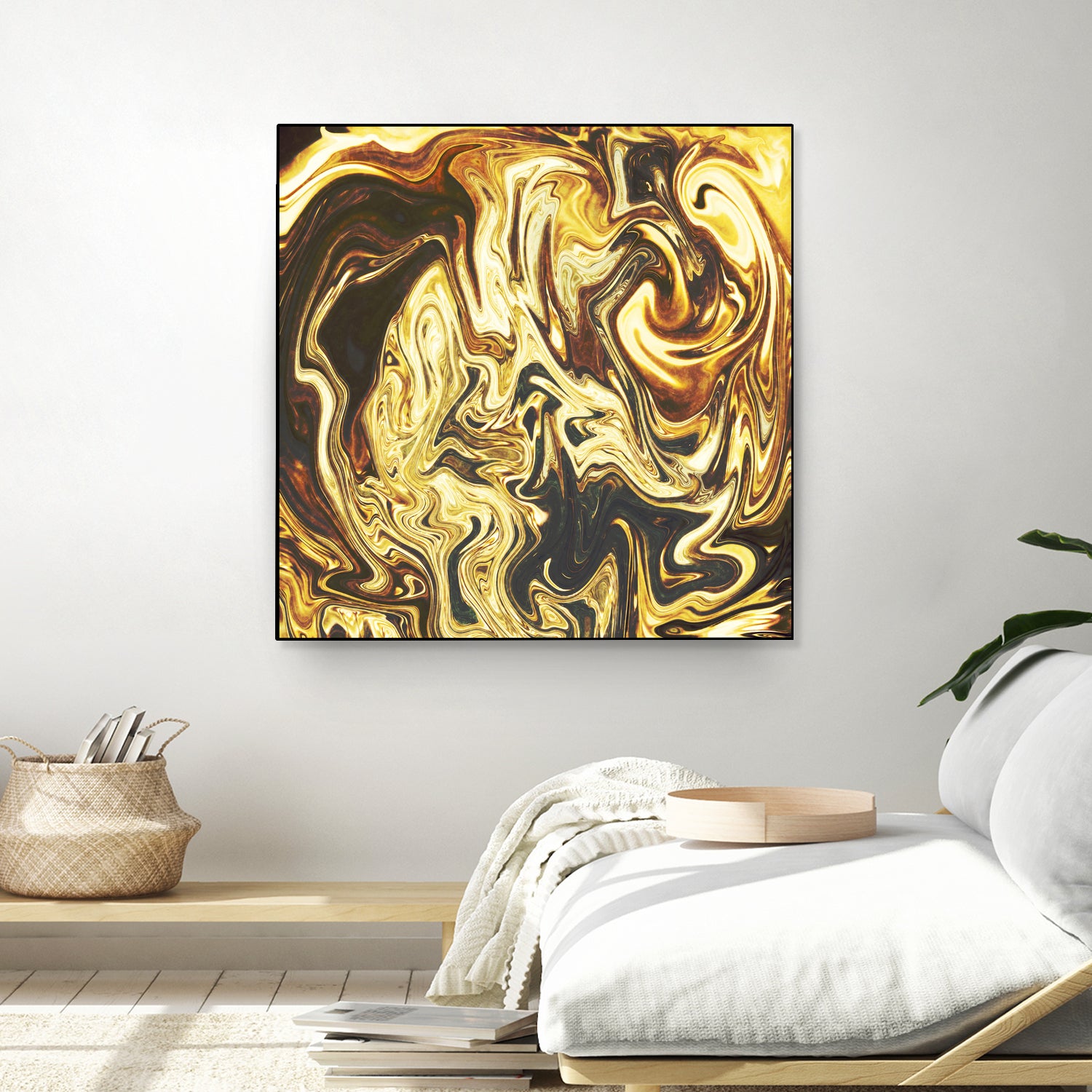 Abstract Marble Painting by Amir Faysal on GIANT ART - yellow digital painting