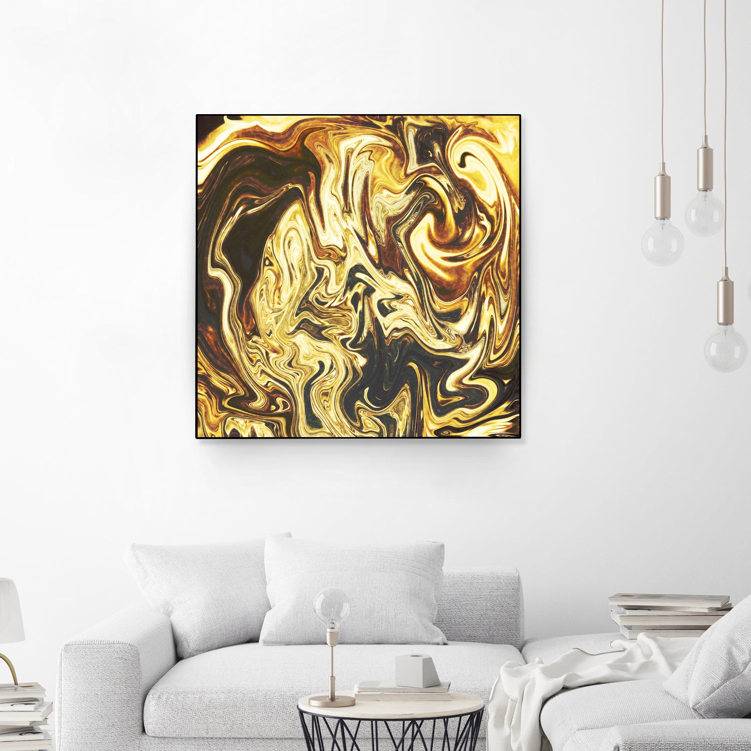 Abstract Marble Painting by Amir Faysal on GIANT ART - yellow digital painting