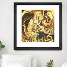 Abstract Marble Painting by Amir Faysal on GIANT ART - yellow digital painting