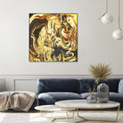 Abstract Marble Painting by Amir Faysal on GIANT ART - yellow digital painting