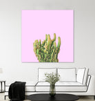 Summer Cactus Fingers on Soft Lavender by Dominique Van Roey on GIANT ART - pink photo manipulation