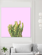 Summer Cactus Fingers on Soft Lavender by Dominique Van Roey on GIANT ART - pink photo manipulation