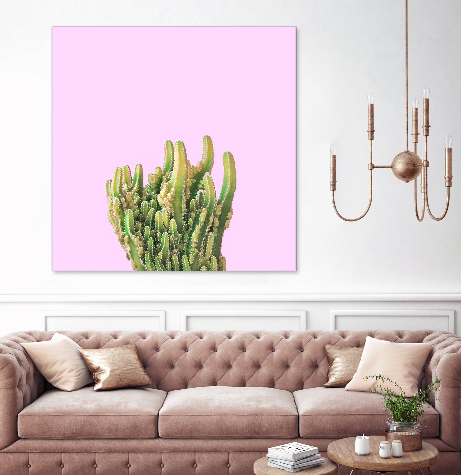 Summer Cactus Fingers on Soft Lavender by Dominique Van Roey on GIANT ART - pink photo manipulation