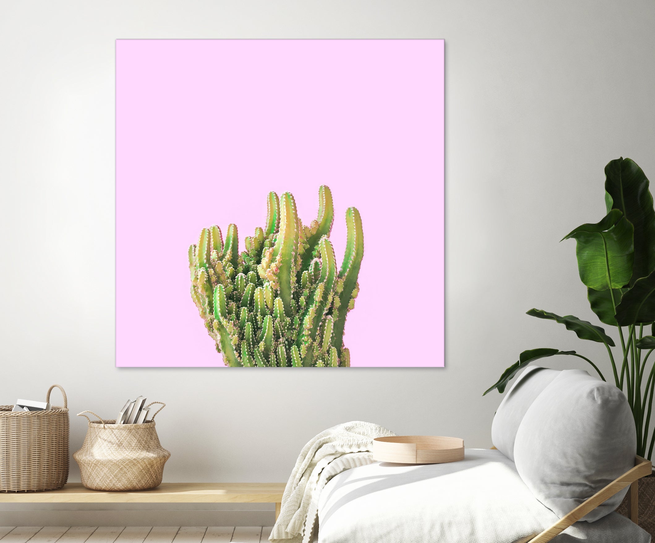 Summer Cactus Fingers on Soft Lavender by Dominique Van Roey on GIANT ART - pink photo manipulation